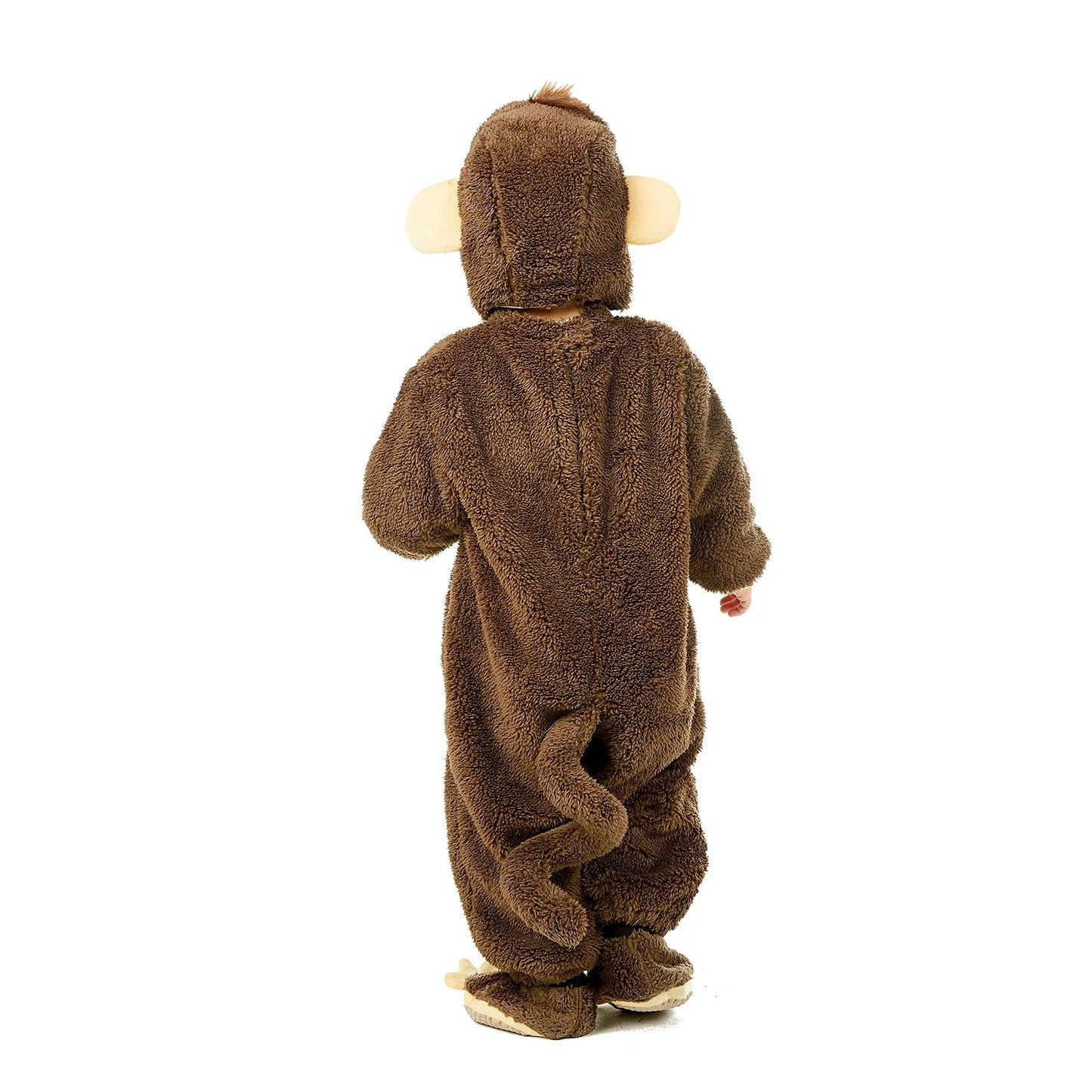 SYNCFUN Monkey Costume Set for Kids with Toy Banana, Halloween Costume, Hooded Jumpsuit Jumpsuit
