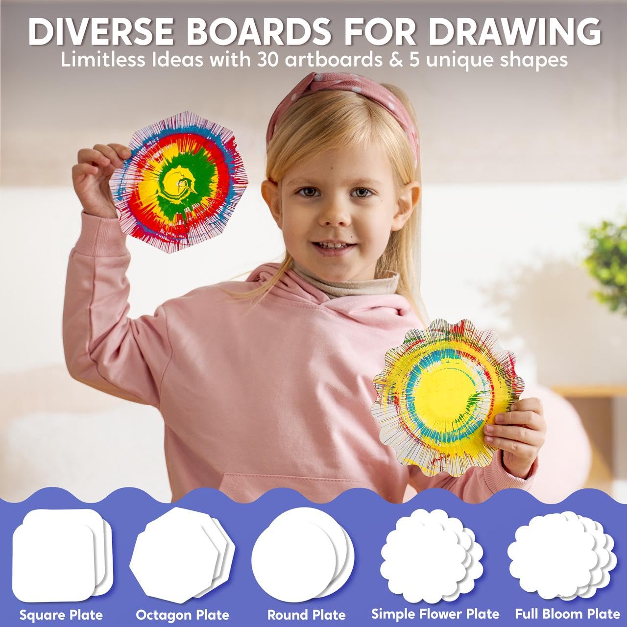 Klever Kits Paint Spin Art for Kids Painting Spinner Machine Kit Arts & Crafts Gifts for Boys Girls