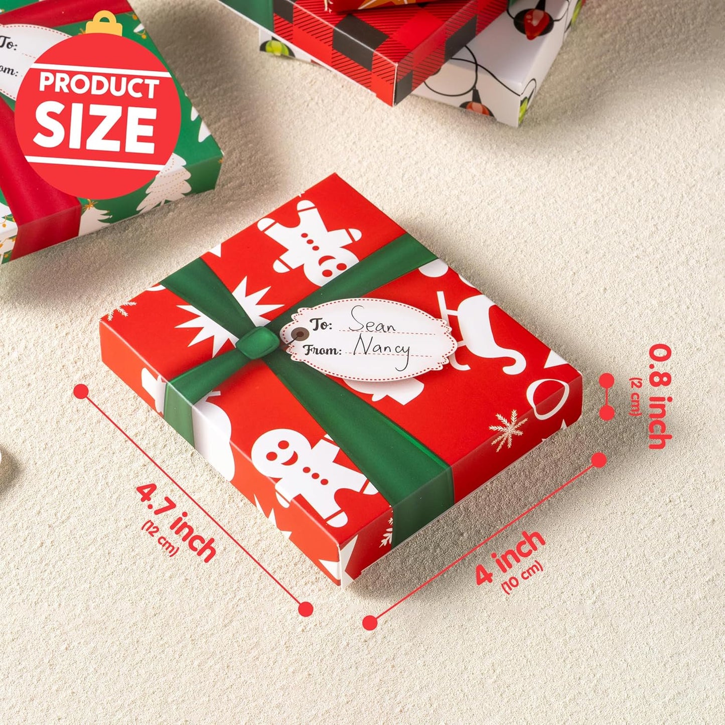 Joyfy 6 Pcs Gift Card Boxes Holder for Christmas, Gift Card Holder for Holiday Birthday Presents Wrap, Christmas Cash Money Card Box Holders, Xmas Party Favor Gifts Wrapping Boxes