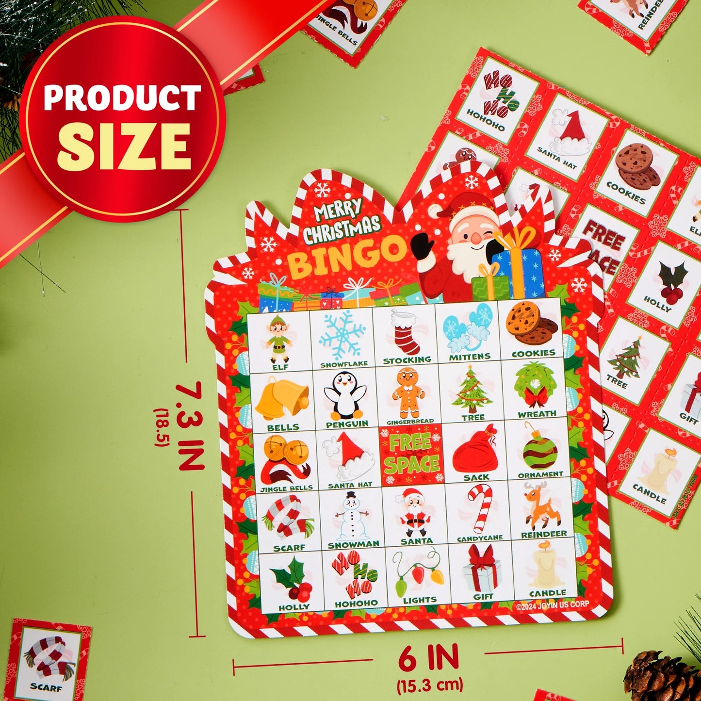 Joyfy 30 Players Christmas Bingo Cards for Kids Family Activities, Party Card Games, School Classroom Games, Turkey Party Supplies