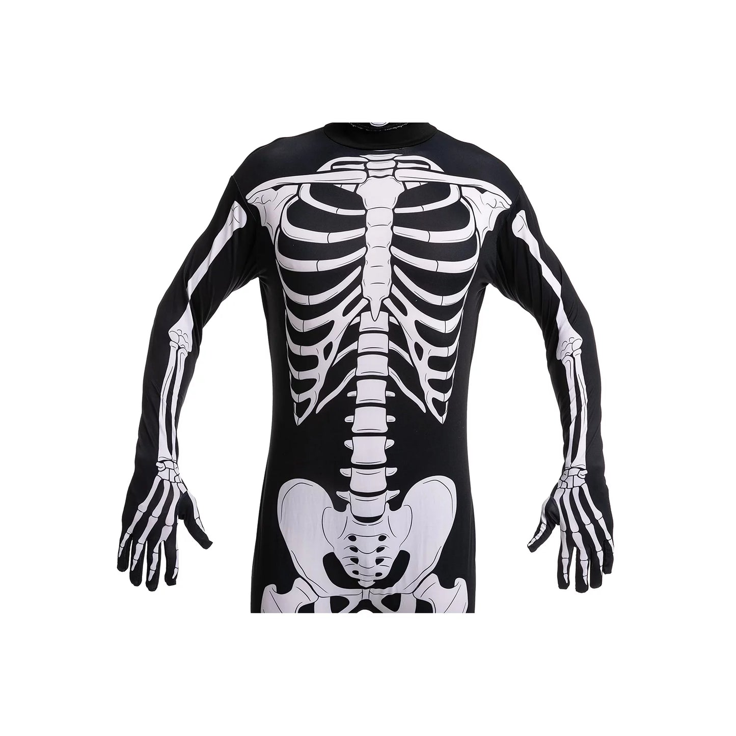 Spooktacular Creations Skeleton Bodysuit Halloween Men Costume with Hood for Adults Themed Parties, Halloween.M