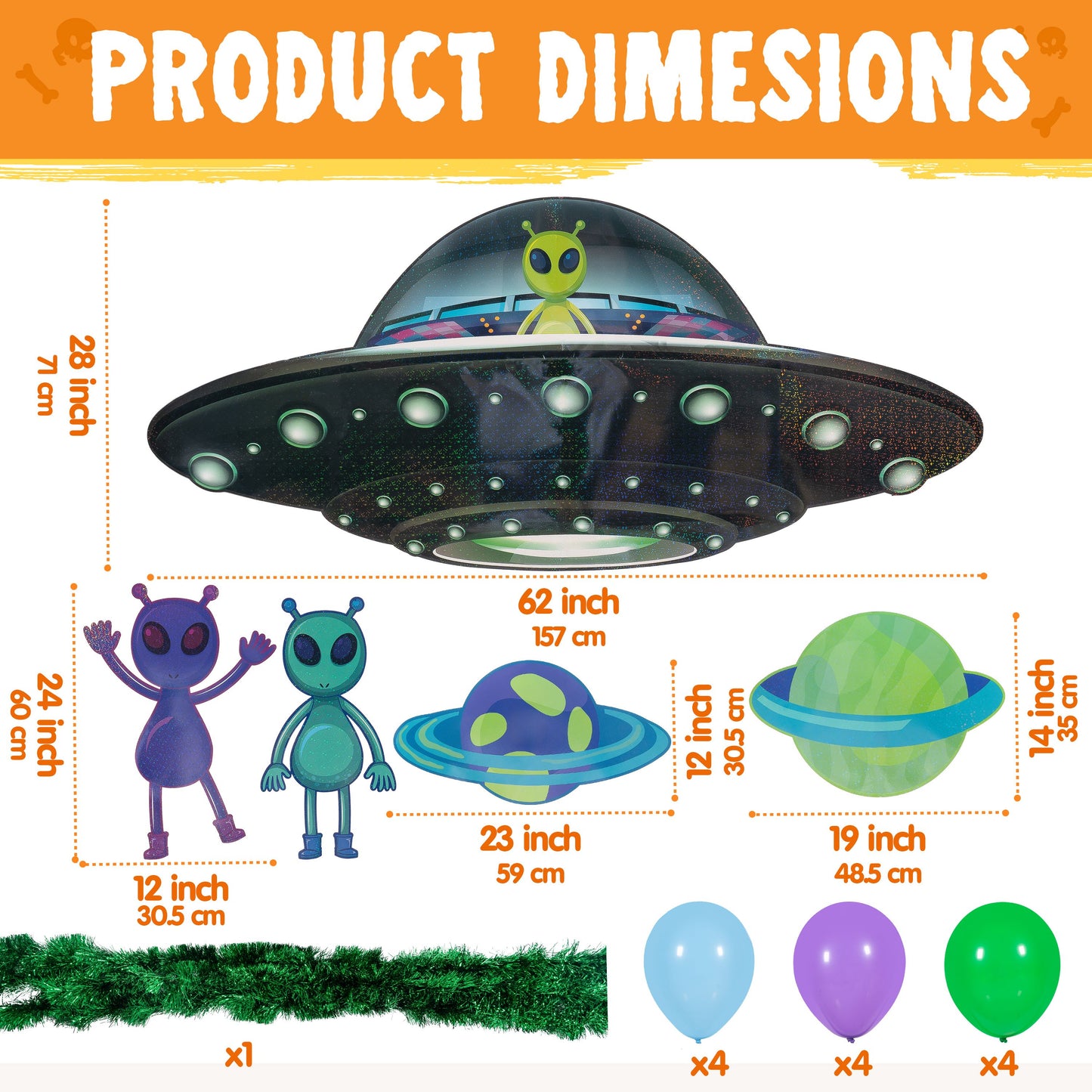Joyfy Halloween Trunk or Treat Car Decorations Kit,Halloween Car Decorations Car Archway with UFO Aliens Theme,Trunk or Treat Decorations for Suv,Halloween Outdoor Garage Door Party Decor