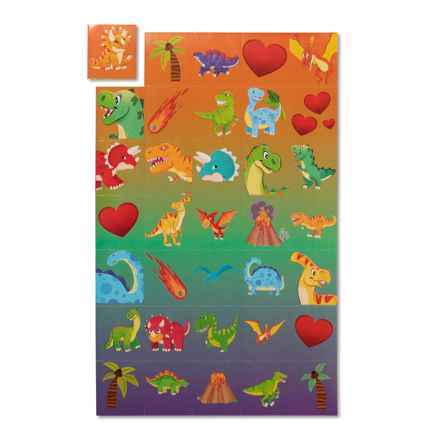 Valentines Day Cards for Kids and Mailbox (Dinosaur Theme), Valentine Mailset of boxes for Classroom Exchange Including 32 Student Valentine Cards, 1 Teacher Card, 35 Stickers & 1 Mail Box