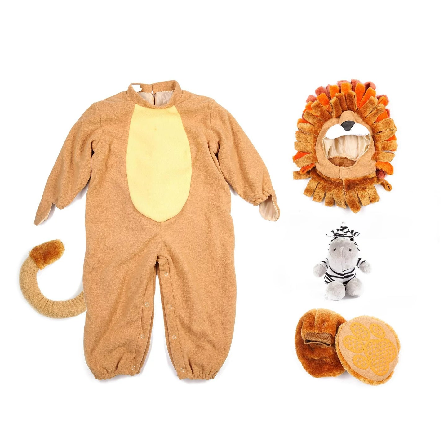 Spooktacular Creations Lion Costume Set for Kids, Lion Suit Accessories, Halloween Dress Up, Role Play Unisex Costumes