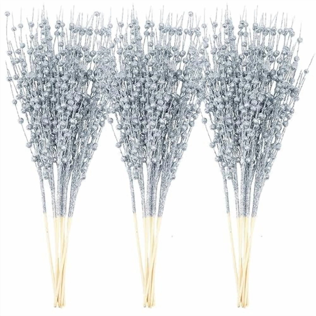 Joyfy 24 Pcs Christmas Tree Berry Stem, 17 Inches Decorative Bead Sticks