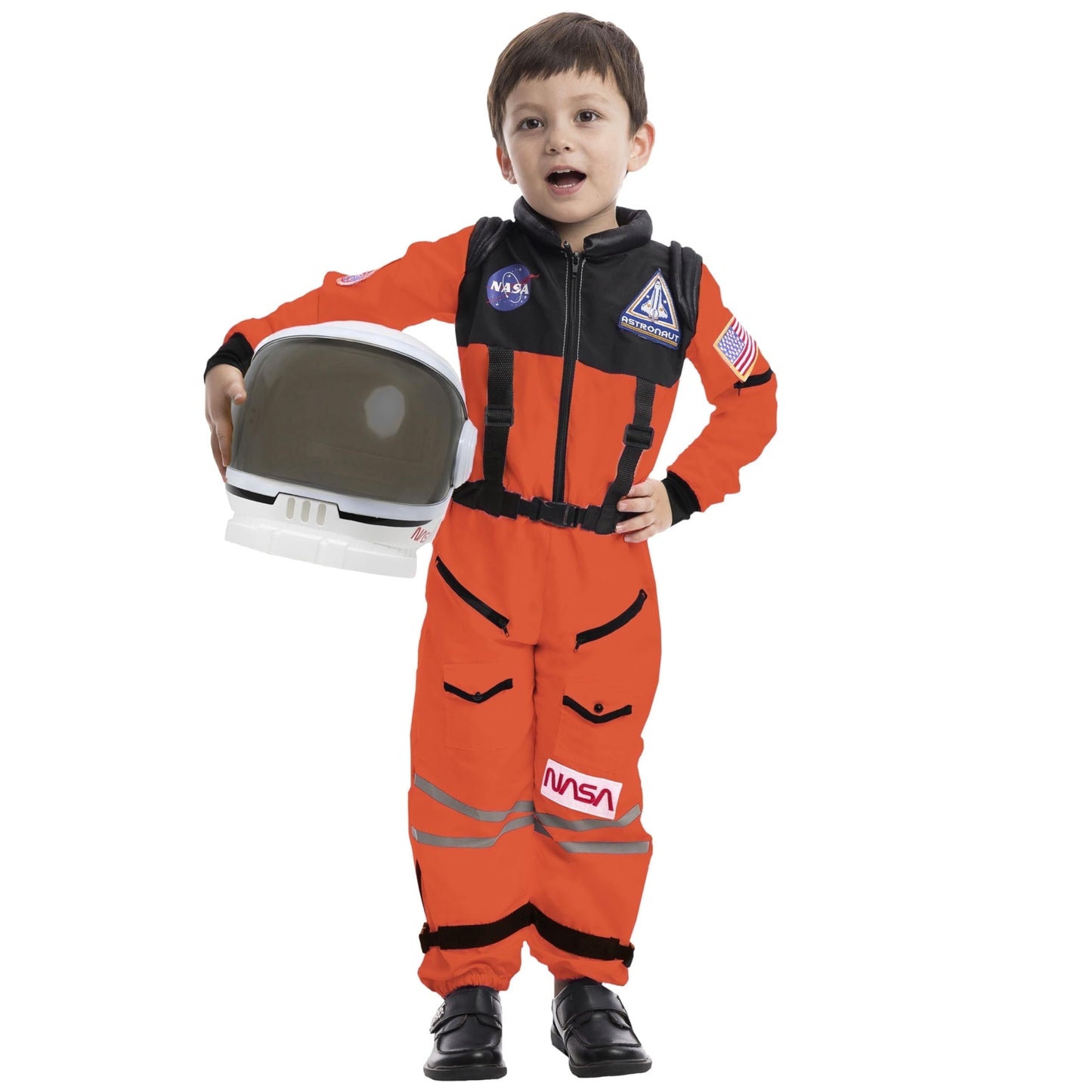 Joyfy Astronaut Costume with Helmet for Kids Toddler Boys Halloween Dress Up Party and Roly Play Cosplay 3 14 Years