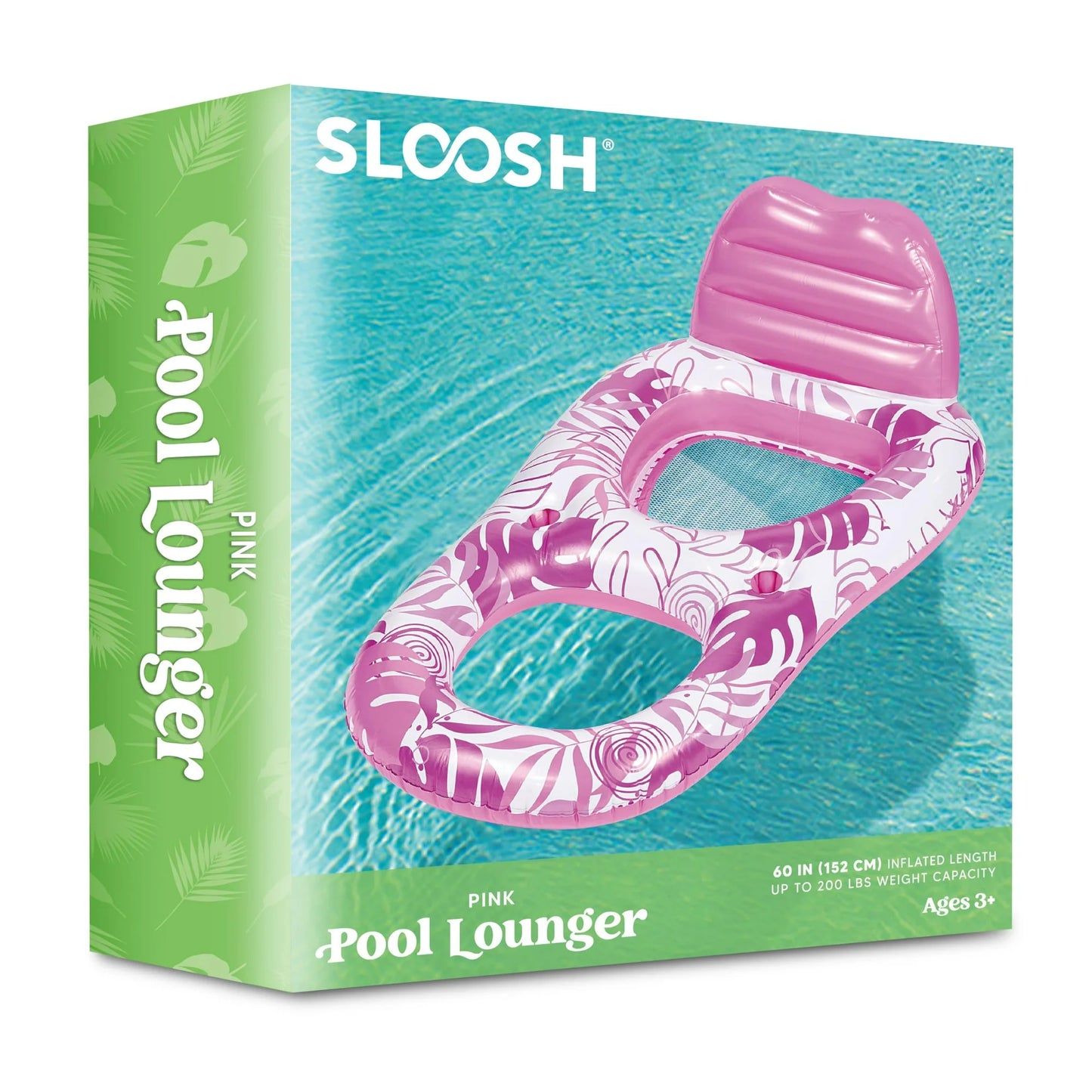 Syncfun Pool Lounge Float for Adult, Inflatable Pool Floats Lounger Raft Floaties with Cup Holders, Pink Pool Chair