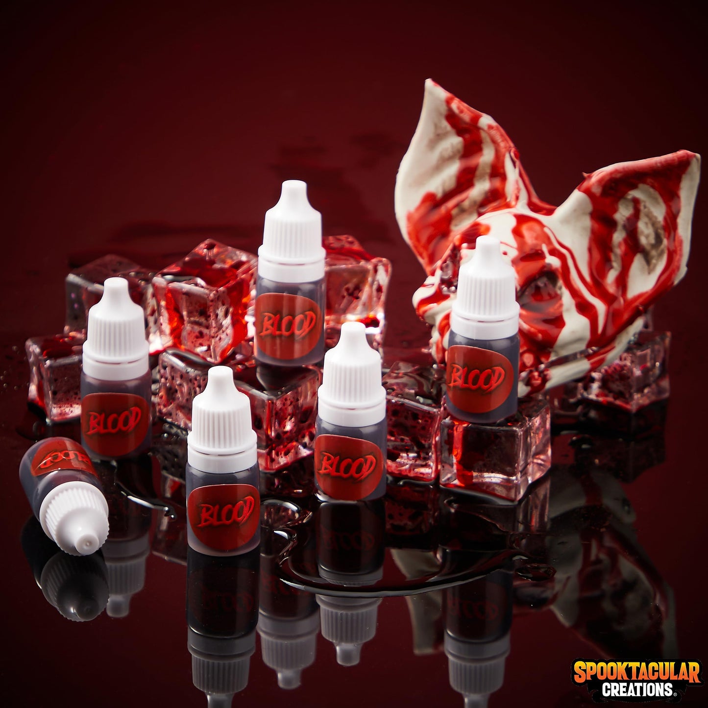 SYNCFUN 6 Pcs Halloween Fake Blood,Mini Vampire Blood Makeup Bottle,Halloween Blood Zombie Makeup,Vampire Makeup Kit for Adults,Halloween Costume Vampire Accessories