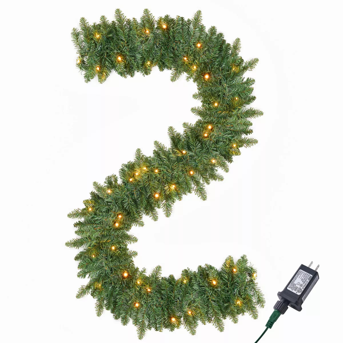 Joyfy Christmas Lights Indoor, 9FT Garland Lights with 50 Lights, Outdoor Indoor Christmas Decorations, Xmas Garland Christmas Window Decor