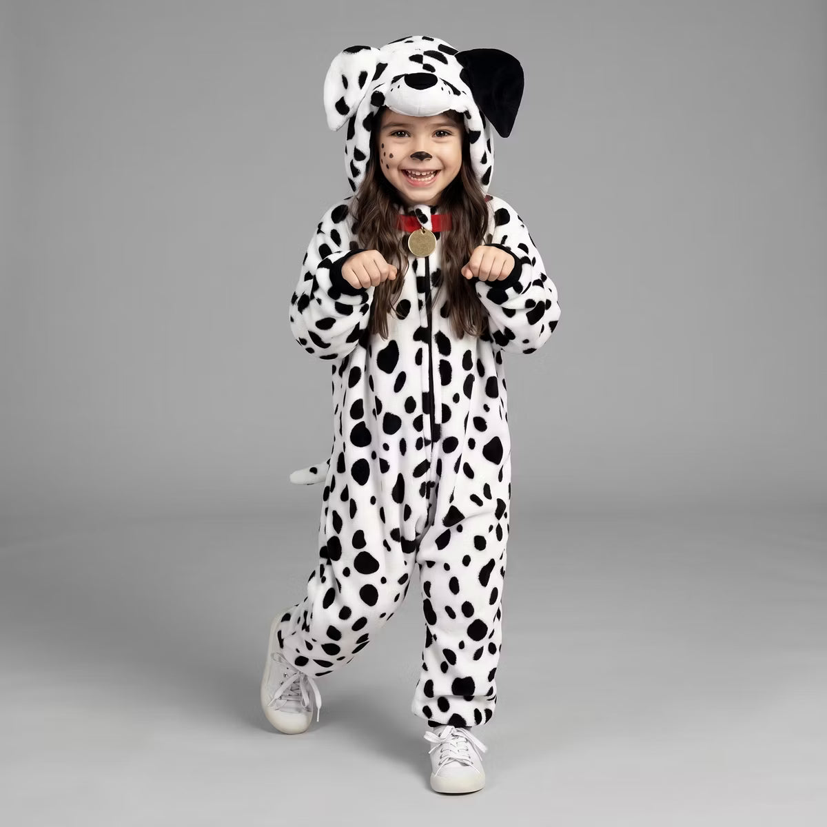 Joyfy Kids Halloween Dalmatian Jumpsuit Pajama , Puppy Jumpsuit for Child Halloween Cosplay Costume Sleepwear-3T