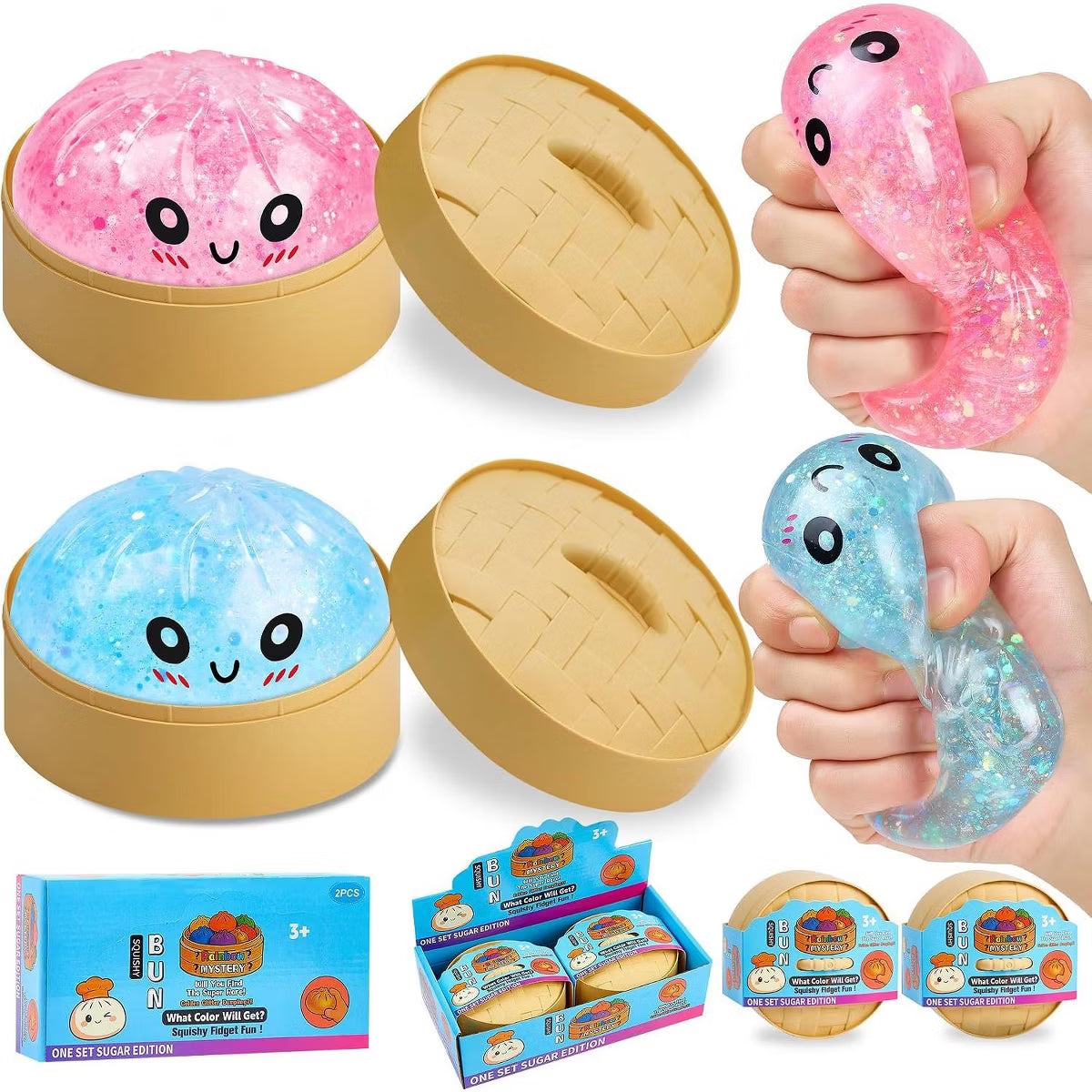 Joyfy Silver Basic Dumpling Stress Relief Toy
