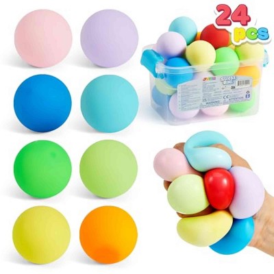Joyfy Slow Rising Stress Balls Squishy Sensory Fidget Toys, Hand Therapy Balls for Anxiety Relief, Classroom Prize Bag Stuffers, Party Favors 24 PCS