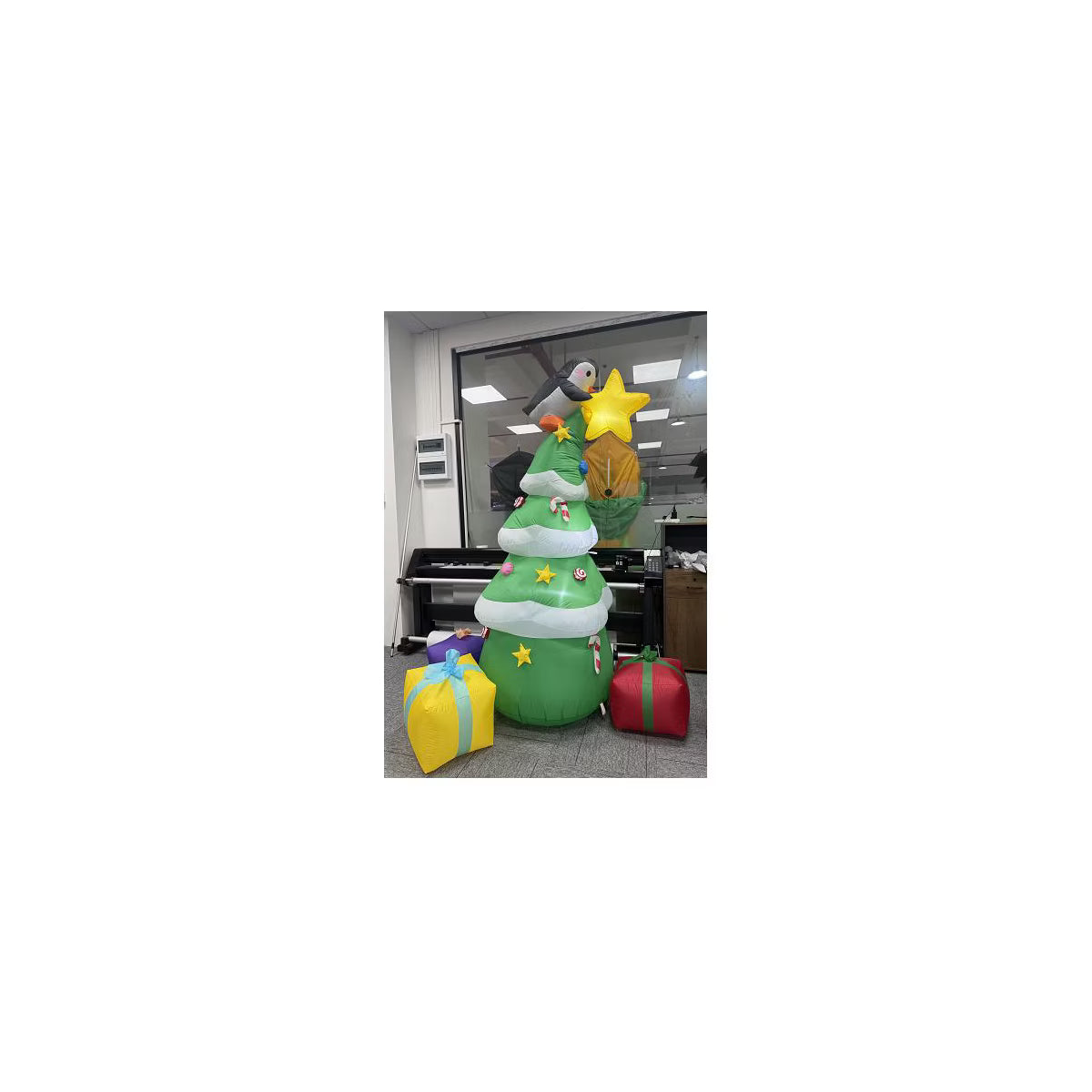 7FT Penguin Hanging Tree Topper Inflatable Christmas Tree