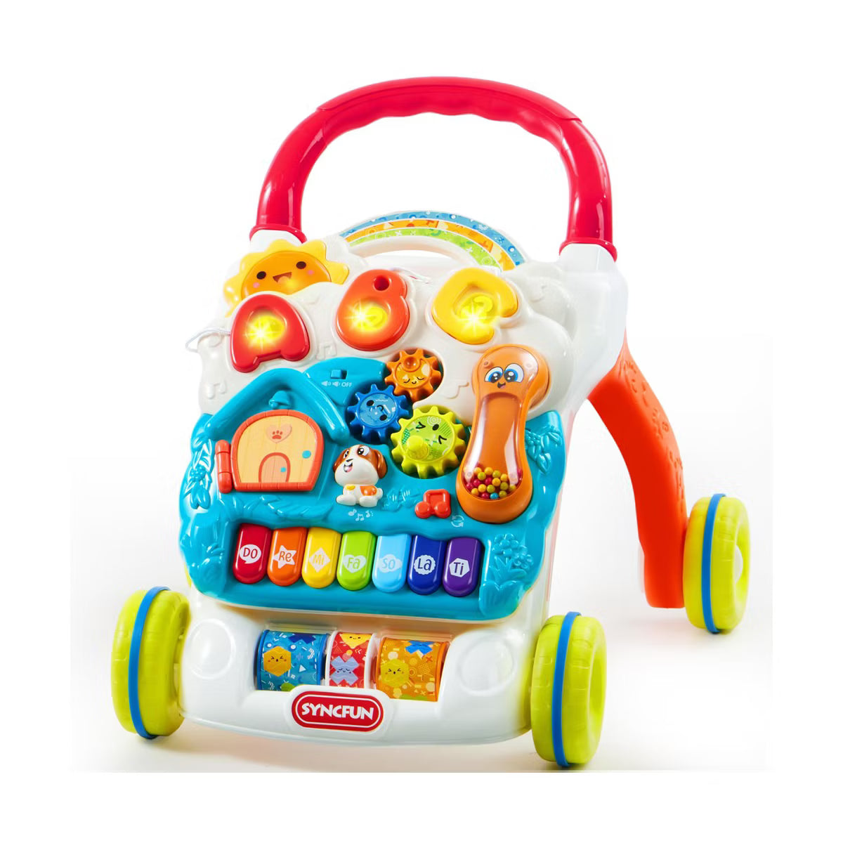 SYNCFUN Baby Learning Walker - Sit to Stand Learning Walker for 6-24 Months | Interactive Audio-Visual Features & Safe Adjustable Speed