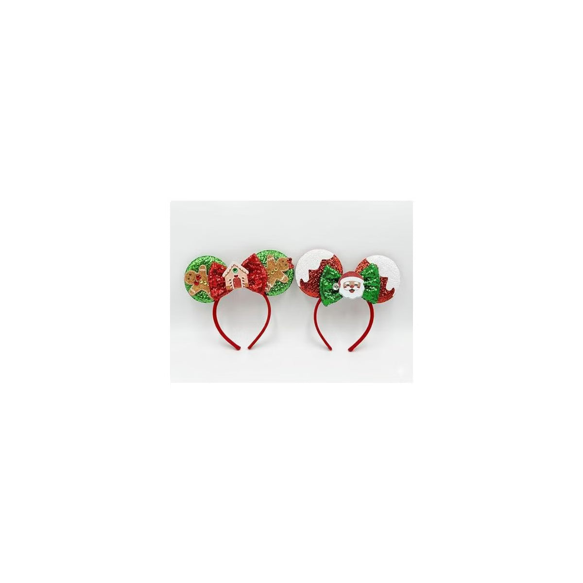 Xmas LED Mouse Ears Headbands, 2Pcs