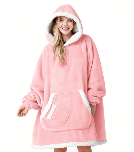 Joyfy Wearable Blanket Hoodie for Women Men Gifts for Women Mom Wife Sherpa Fleece Hooded Blanket Sweatshirt Warm Cozy Sherpa Wearable Throw with Pocket & Sleeves for Adult Standard Aqua (Copy) (Copy) (Copy)
