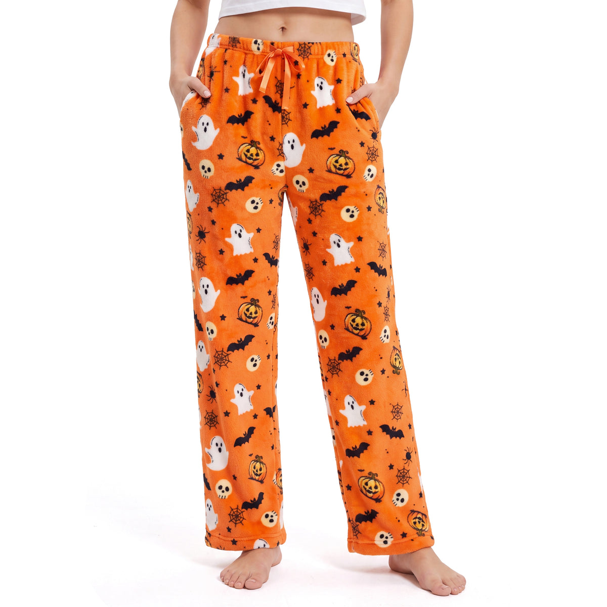 Joyfy Halloween Pajama Pants Women Soft Flannel Fleece Bottoms Sleep & Lounge Pants with Pockets and Drawstring (Copy) (Copy)