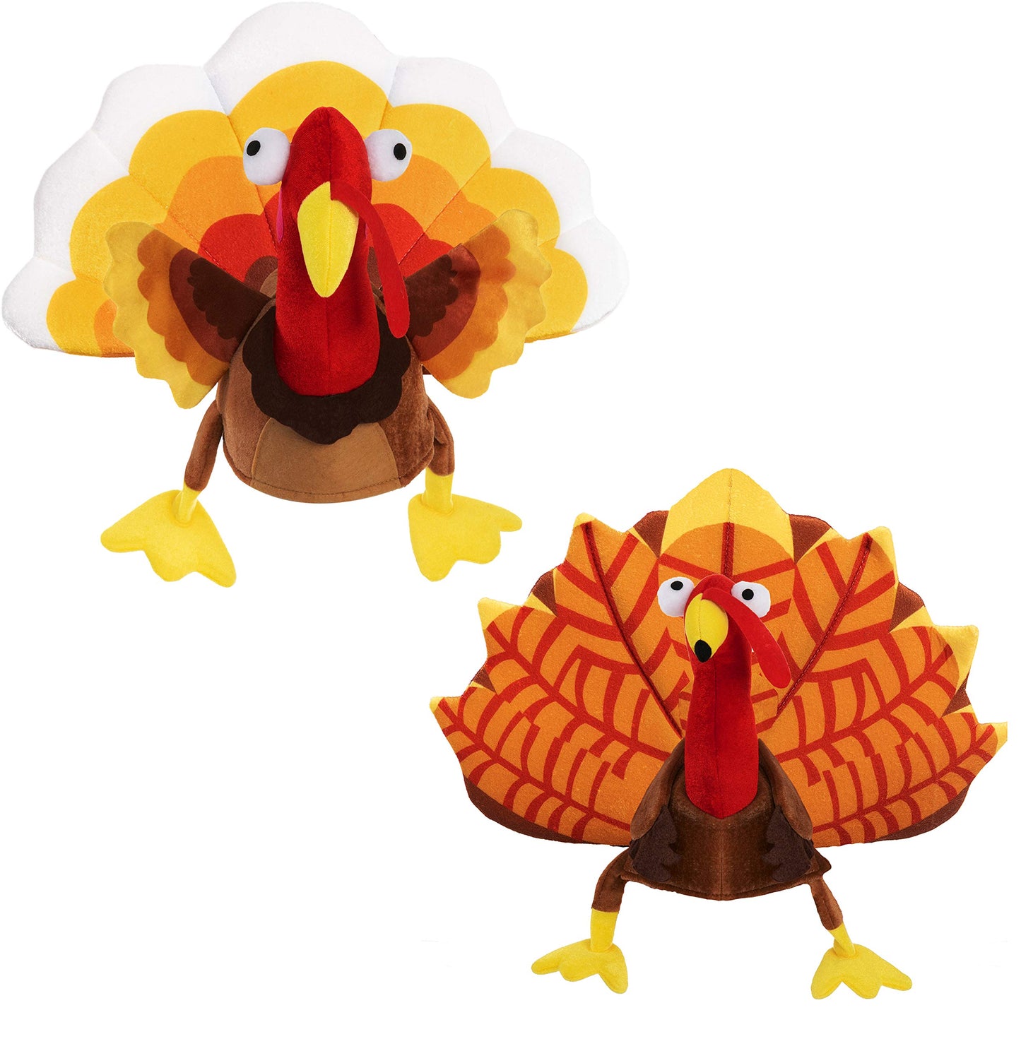 JOYIN 2 Pack Turkey Sitting Hats Silly for Thanksgiving Night Event, Dress-up Party, Thanksgiving Decoration, Role Play, Carnival, Cosplay, Costume Accessories