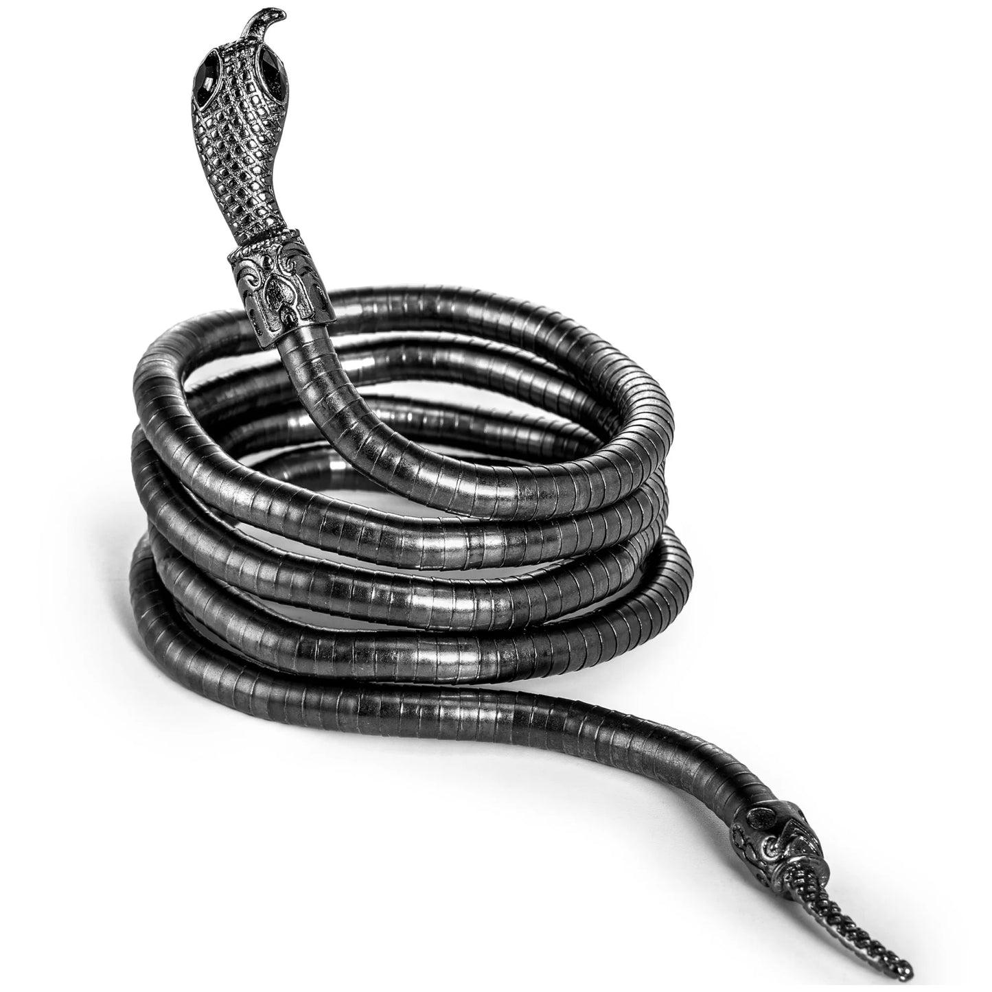Joyfy Halloween Snake Bracelet & Necklace, Bendable Arm Cuff Jewelry for Adults & Women - Flexible Adjustable Snake Decor Halloween Costume Accessory