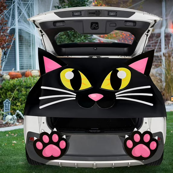 Joyfy Halloween Trunk or Treat Car Decoration Kits, Cat Stickers Halloween Car Decorations for SUV Garage Door Entryway Archway Party Supplies