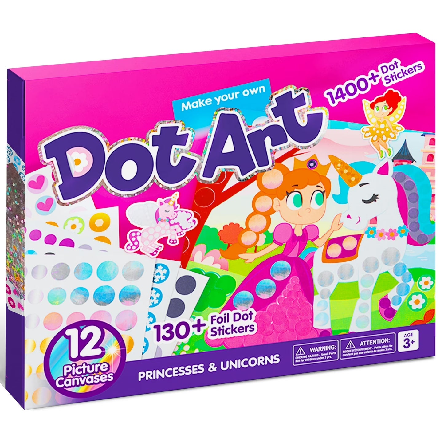 Joyfy Unicorns and Princess Dot Markers, Over 1470 Pcs Sticker Poke A Dot Book, Ages 3-5 Toddler Arts and Crafts Supplies, Christmas Birthday Gifts