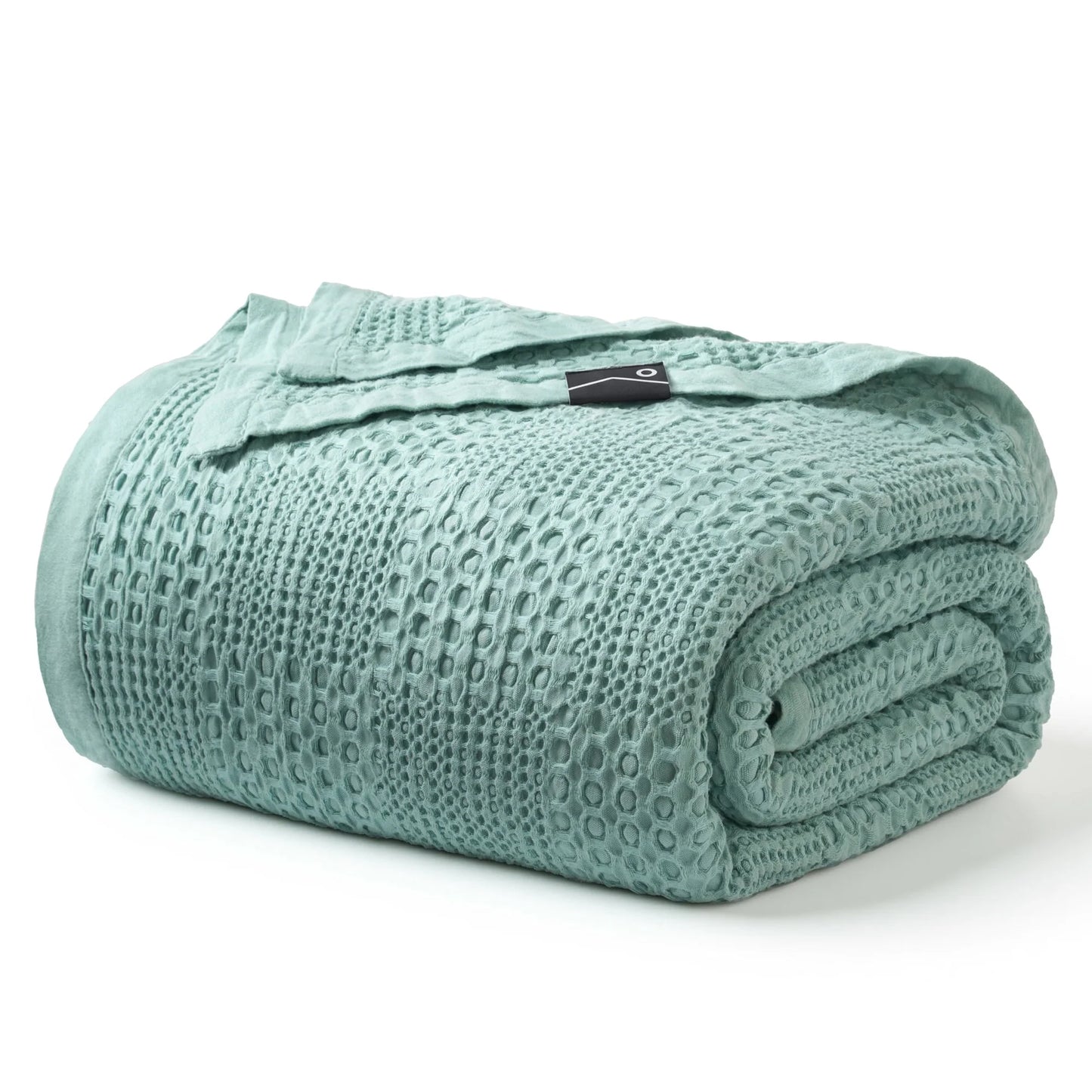Joyfy Waffle Blanket - Turkish Cotton Soft Sage Green Blanket