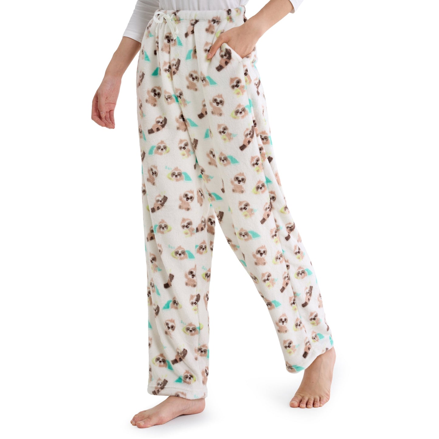 Joyfy Women Pajama Pants£¬Fleece Pajama Pants with Pockets£¬Bottoms Comfy Sleep Lounge PJ Pants