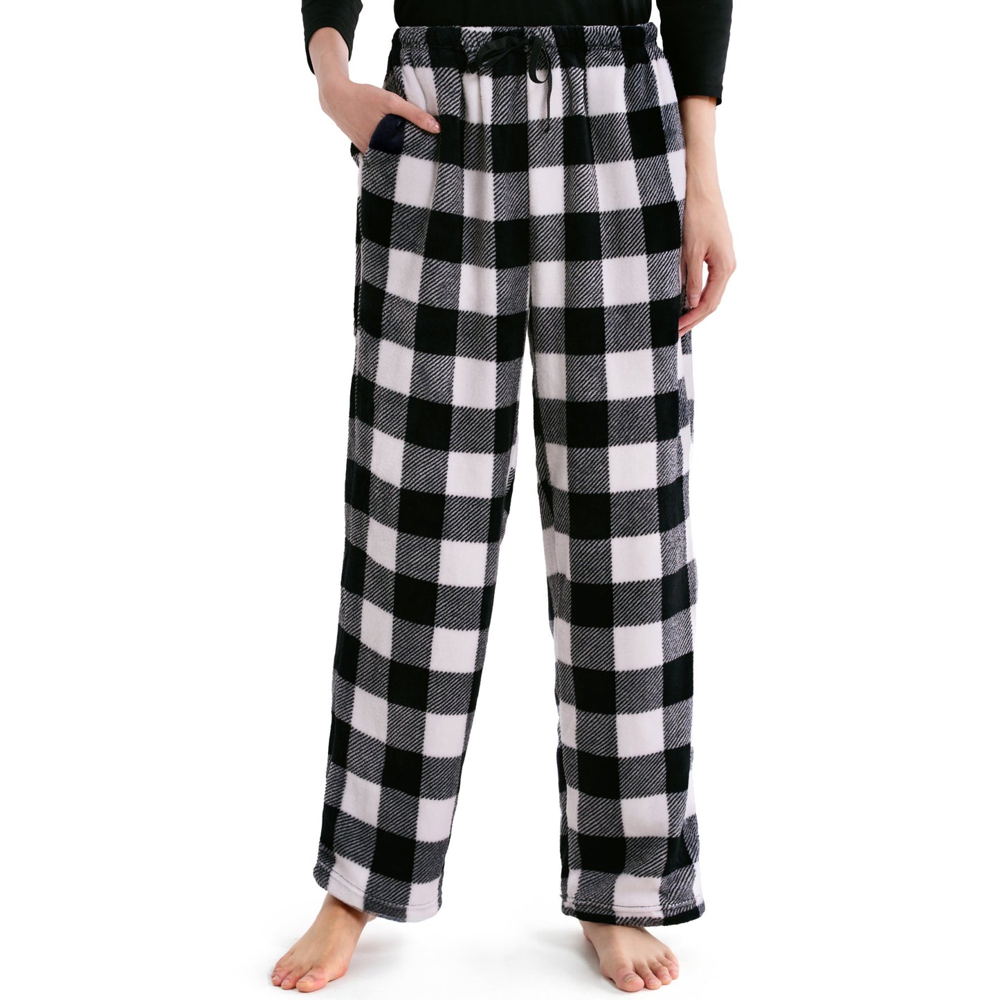 Joyfy Women Pajama Pants£¬Fleece Pajama Pants with Pockets£¬Bottoms Comfy Sleep Lounge PJ Pants