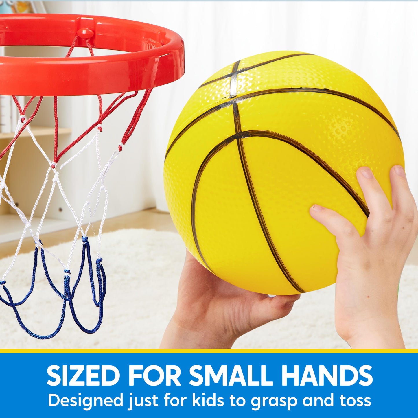 SYNCFUN 6 PCS Mini Basketballs, 5 inches Colorful Small Basketball for Basketball Hoop, Inflatable Rubber Ball, Sports Toys Gift for Toddlers and Teenagers (6 Colors)
