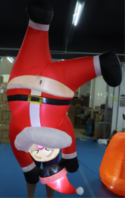 Joyfy 6 FT Christmas Inflatables Santa Outdoor Decorations,Hanging Upside Down Santa Christmas Blow Ups Yard Christmas with Built-in LEDs for Holiday Party Garden Decor