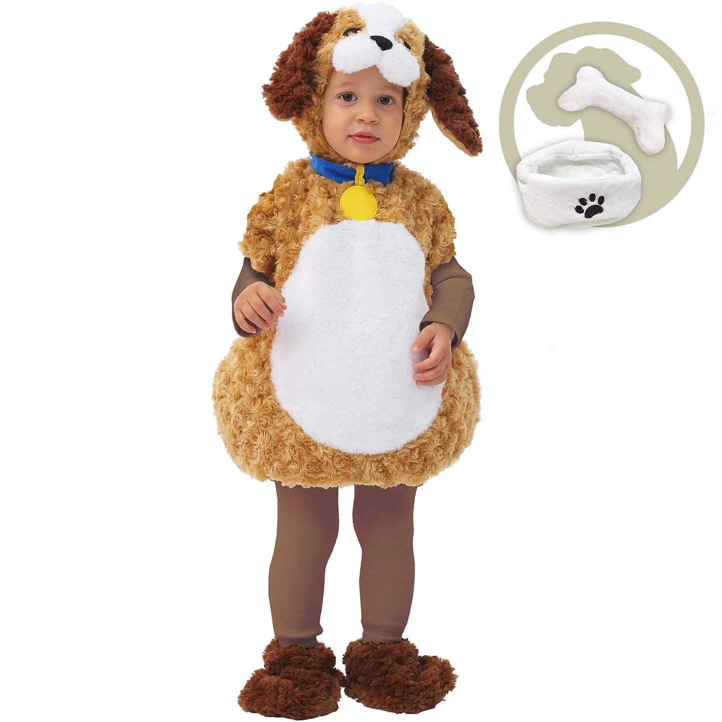 Spooktacular Creations Baby Cuddly Puppy Costume Set for Kids Halloween Trick or Treat Infant Costume for Role Play
