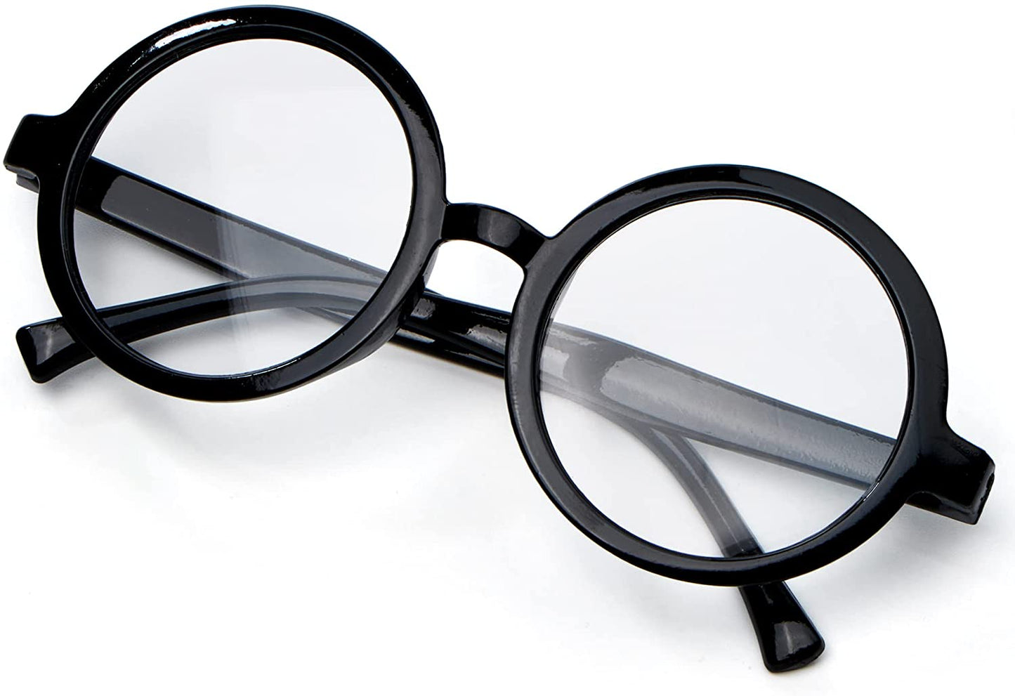 Spooktacular Creations Halloween Wizard Glasses,Wizard Round Glasses Costume Glasses,Halloween Black Circle Glasses Eyeglasses for Halloween Kids & Adults Costume Accessory Party Favor