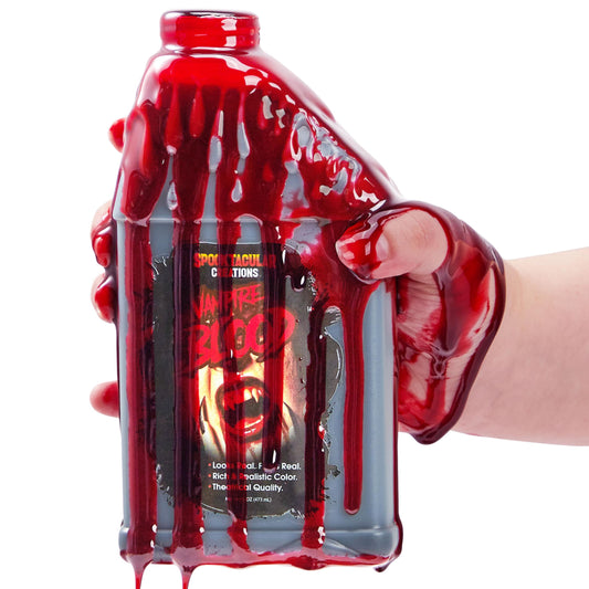 Spooktacular Creations Vampire Blood, 16oz Liquid Fake Blood, Bottle of Vampire Blood for Halloween Makeup Costume, Decoration