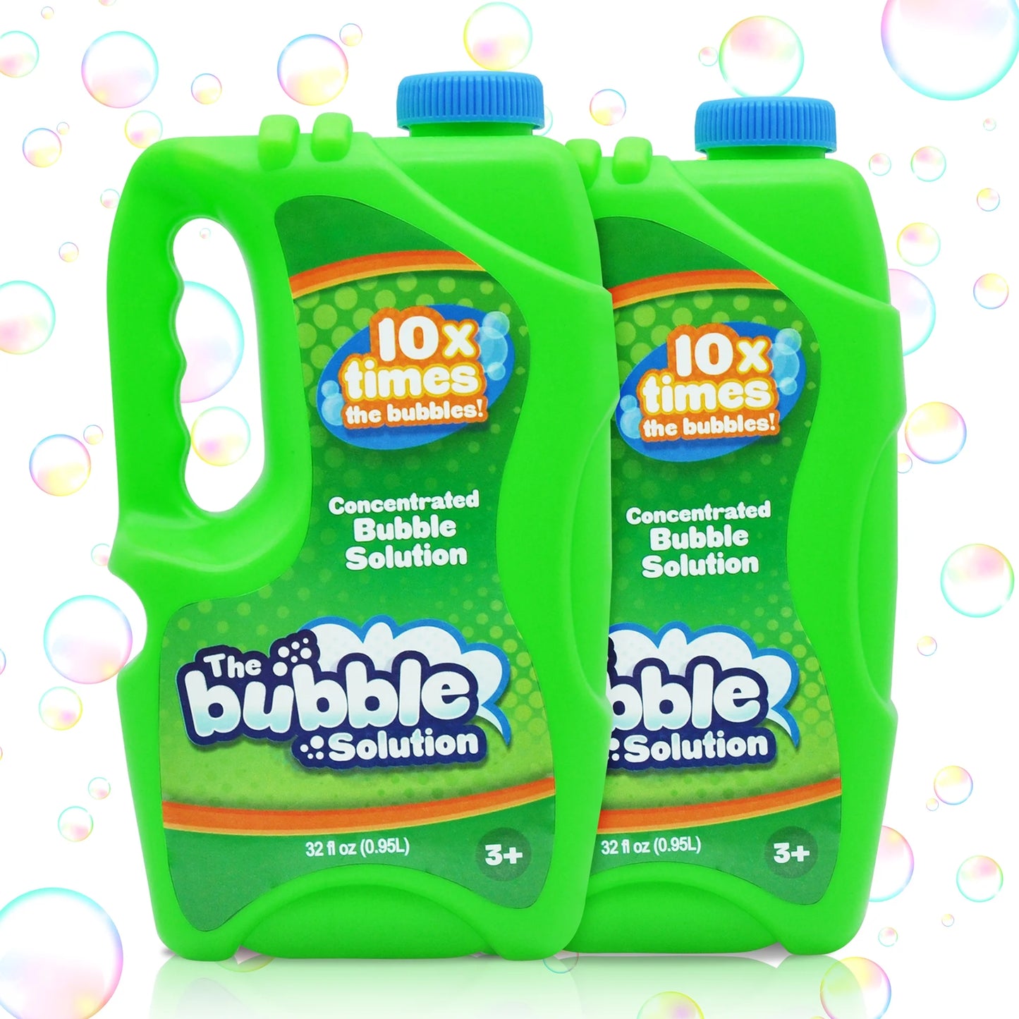 Syncfun 2 Bottles Bubble Solution Refill,64 oz Bubble Up to 5 Gallon for Kids,Bubble Gun,Bubble Gun Blower,Bubble Machine for Kids