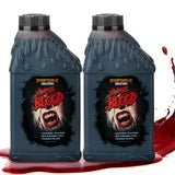 Joyfy 2 Pcs 16 oz Halloween Fake Blood,Vampire Blood Makeup Bottle,Halloween Blood Zombie Makeup,Vampire Makeup Kit for Adults,Halloween Costume Vampire Accessories