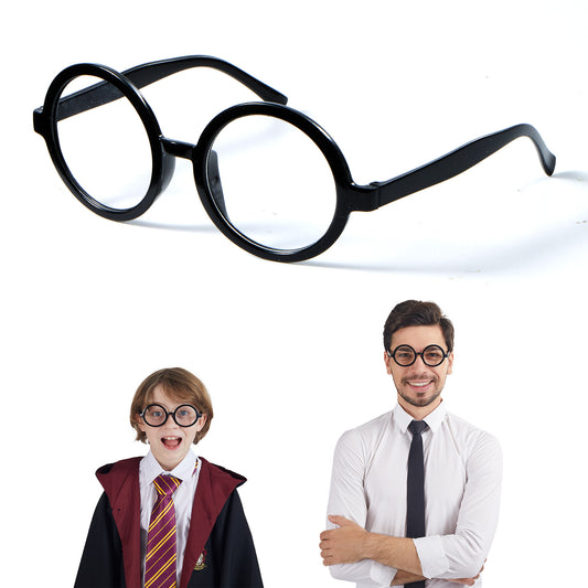 SYNCFUN Halloween Wizard Glasses,Round Glasses Magic Costume Movie Themed Costume Glasses for Kids Posing Props Masquerade Costume Birthday Party Cosplay Supplies