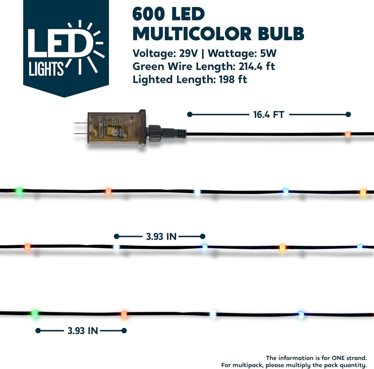 Joyfy 600 Led Christmas Lights,198 FT Christmas Lights with Remote Outdoor Decorations,Christmas Tree Lights with 8 Modes Timer for Holiday Xmas Party