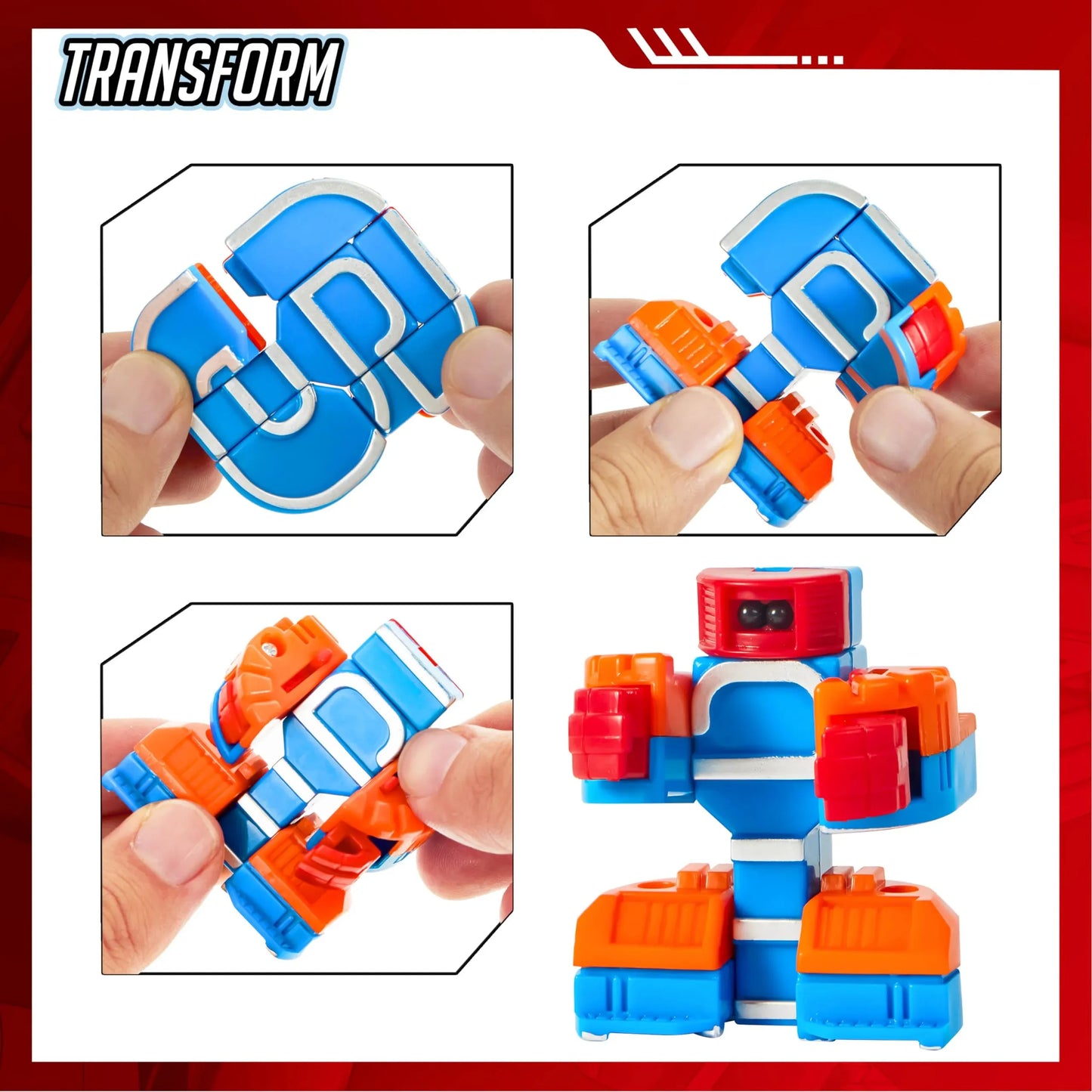 Syncfun 10 Pcs Letters Learning Toys, Action Figure Number Bots Toys, Alphabet Robots Toys for Kids Girls Boys 3-6 Years Old