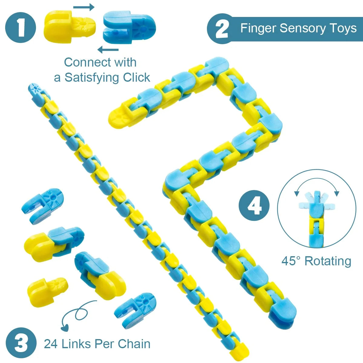 28 Packs Wacky Tracks with Valentines Day Cards, Twist Track Fingers Snake Puzzles Fidget s for Kids Valentines Class Exchange Cards Party Favors