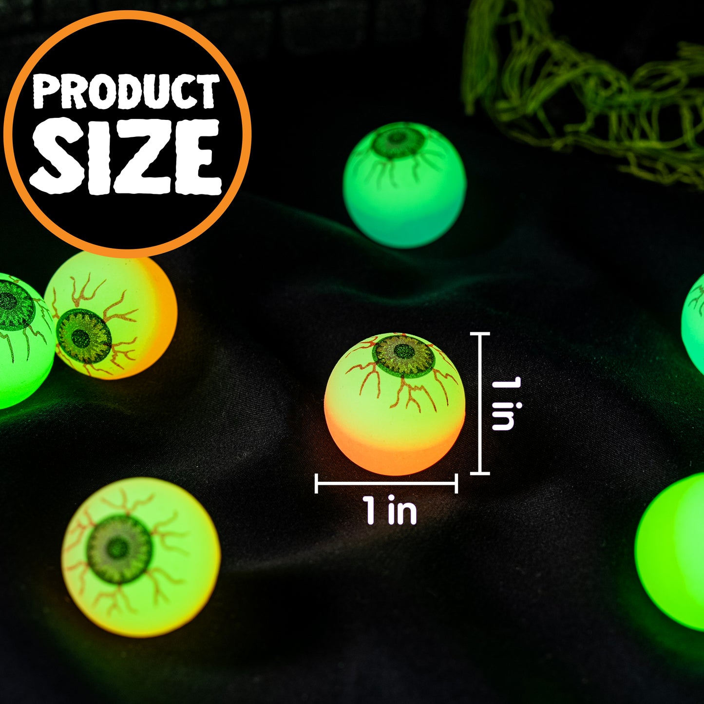Joyfy 36 Pcs Halloween Bouncy Balls,Glow in The Dark Bouncy Balls Halloween Toys for Kids,for Trick or Treaters,Halloween Goodies,Halloween Party Favors