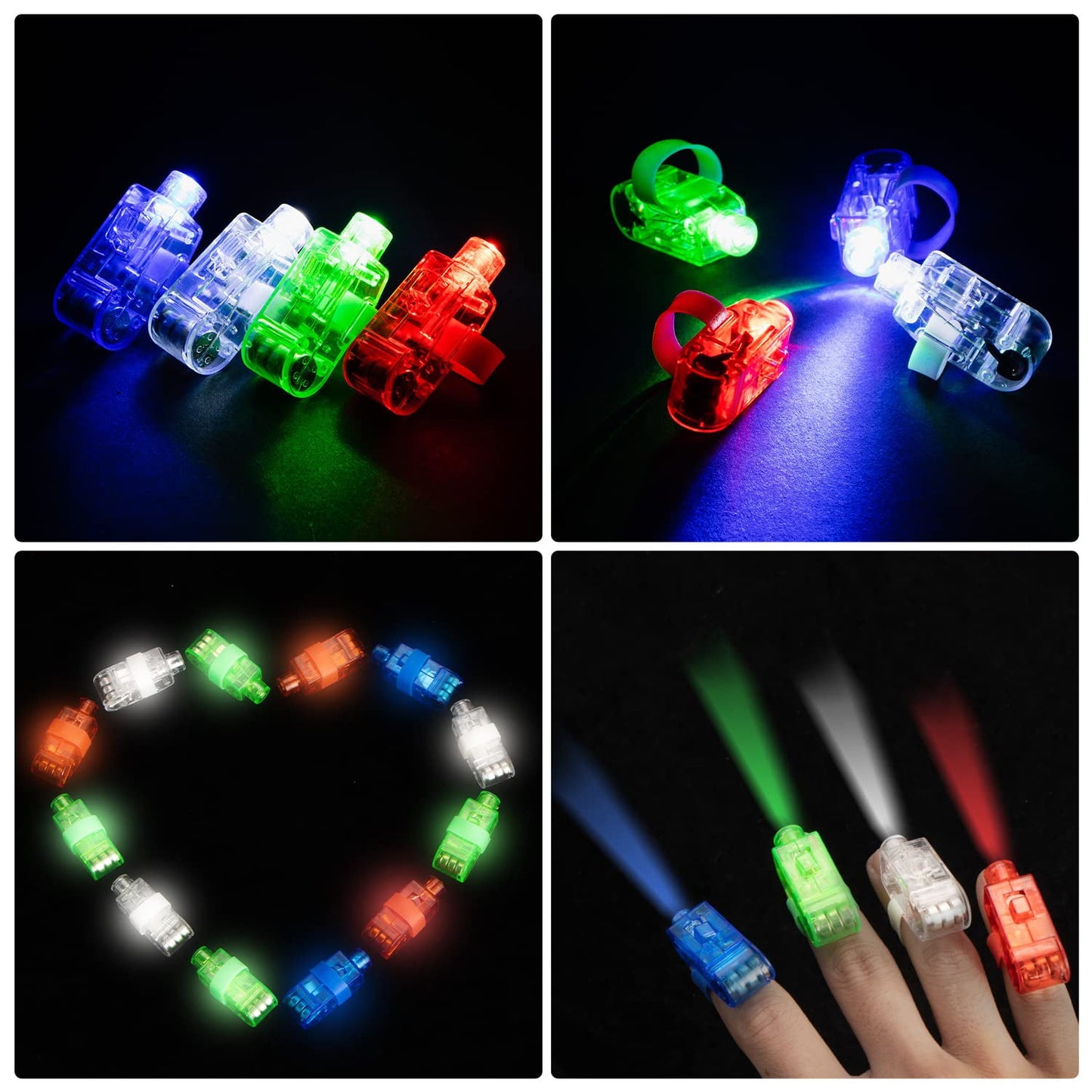 28 Packs Valentines Day Gift Cards with LED Finger Lights, Glow in the Dark Toys for Kids Valentines Class Exchange Cards, Birthday Holiday Party Favors