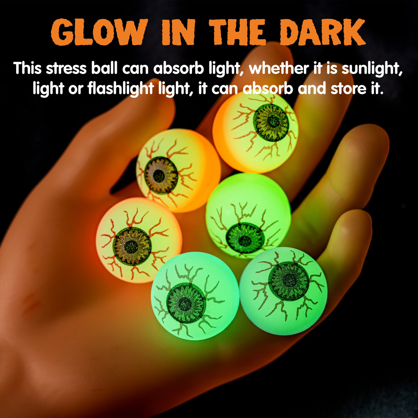 Joyfy 36 Pcs Halloween Bouncy Balls,Glow in The Dark Bouncy Balls Halloween Toys for Kids,for Trick or Treaters,Halloween Goodies,Halloween Party Favors