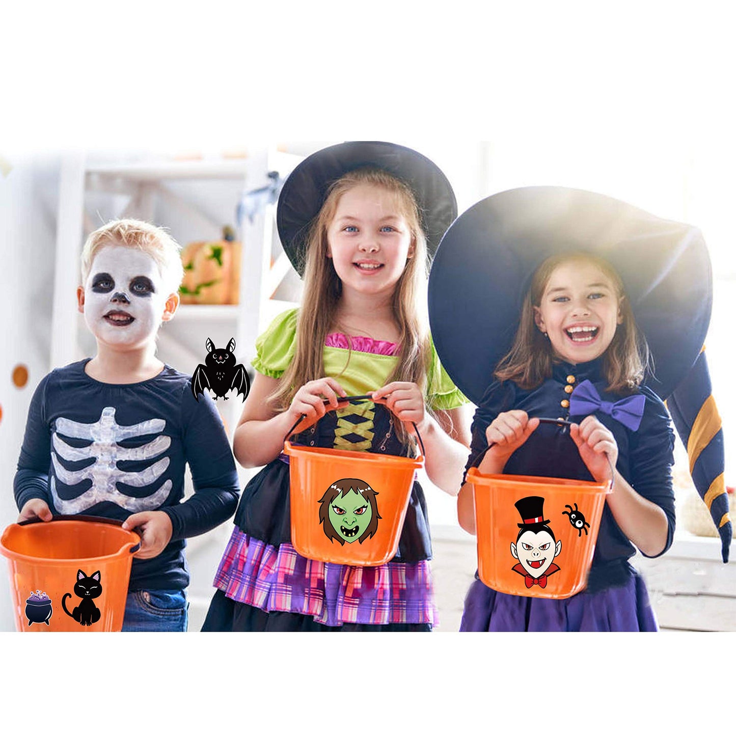 JOYIN 36 PCS Make-a-face Sticker Sheets Make Your Own Halloween Characters Mix and Match Sticker Sheets with Vampire,Witch,Frankenstein,Ghost and More Halloween Kids Party Favor Supplies Craft
