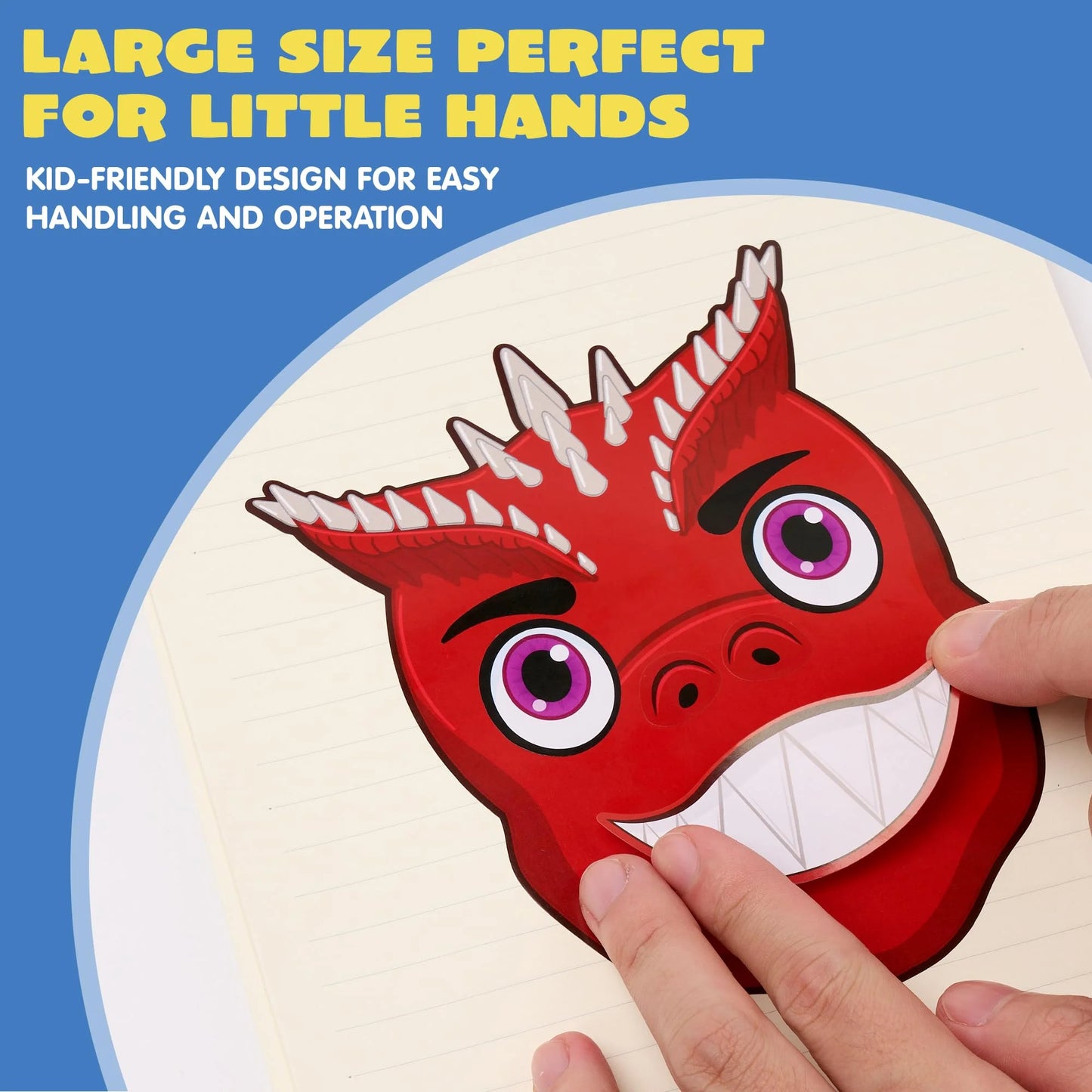 SYNCFUN 36 Pcs 9.8”x6.7" Make-a-Face Sticker Sheets for Kids Dinosaur Fantasy Animal Mix and Match Stickers, Dinosaur Birthday Holiday Party Favor Craft Gifts for Toddlers