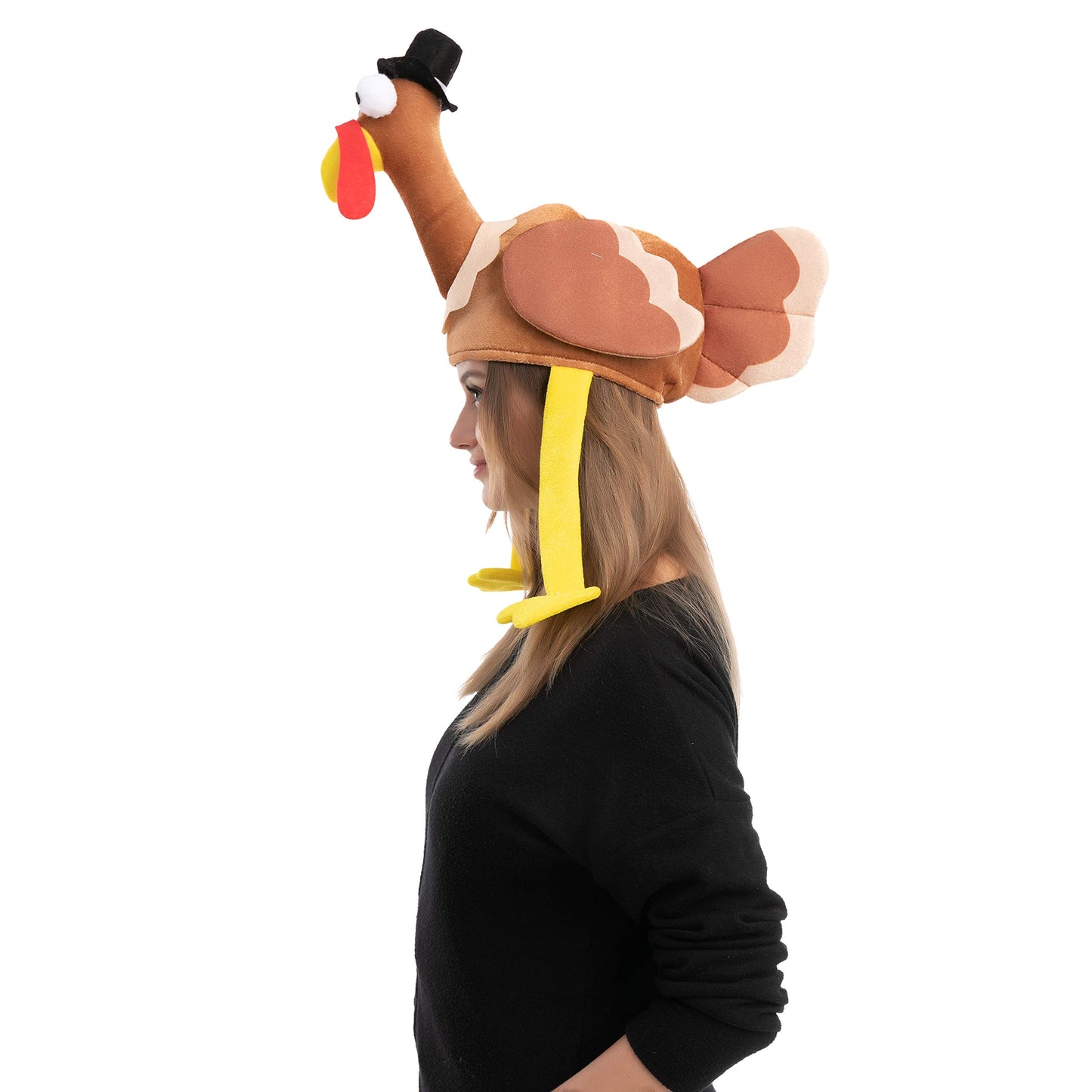 JOYIN 2 Pcs Turkey Gobbler Hats for Thanksgiving Night Event, Dress-up Party, Thanksgiving Decoration, Role Play, Carnival, Cosplay, Costume Accessories