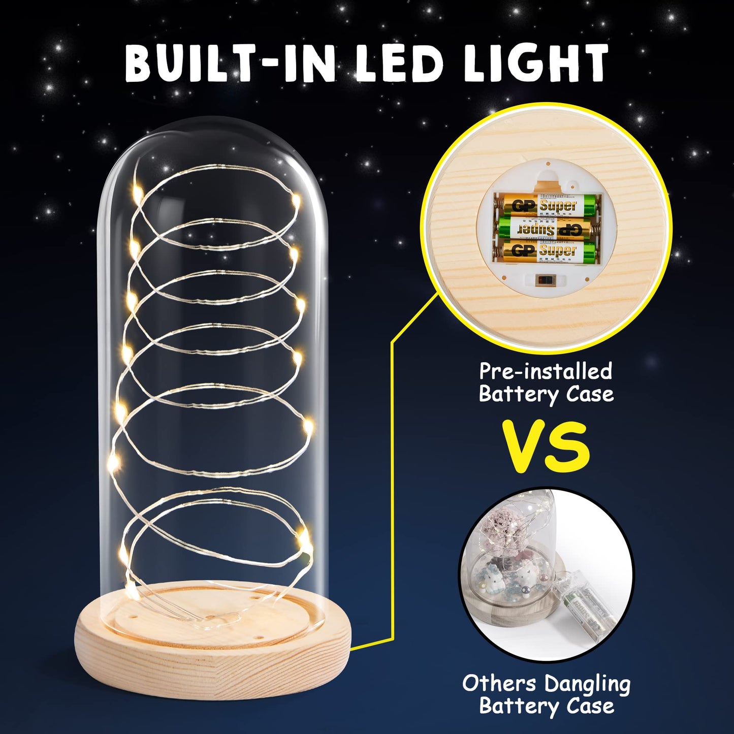 Klever Kits Unicorns Terrarium Kit for Kids, Make Your Own Unicorn Night Light, Girls Gift for Aged 6+ Years