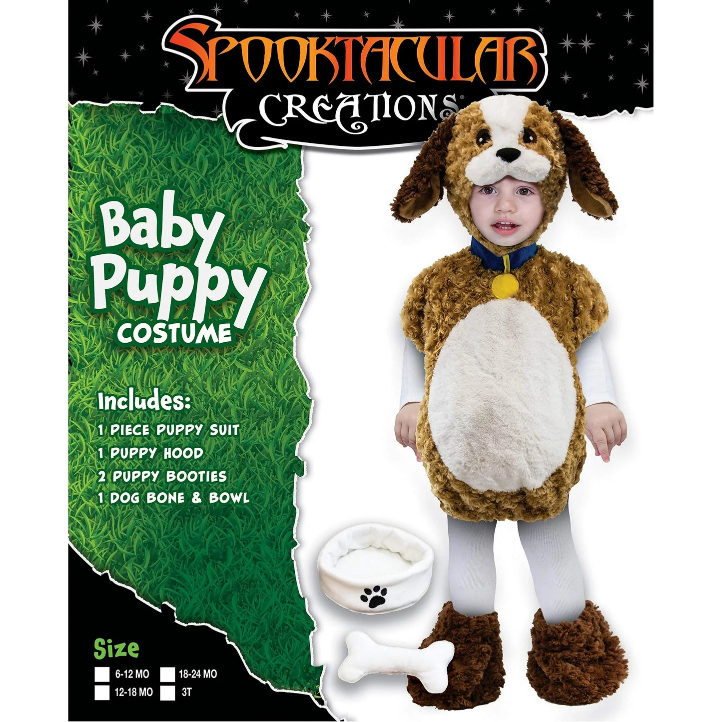 Spooktacular Creations Baby Cuddly Puppy Costume Set for Kids Halloween Trick or Treat Infant Costume for 3-4 Years
