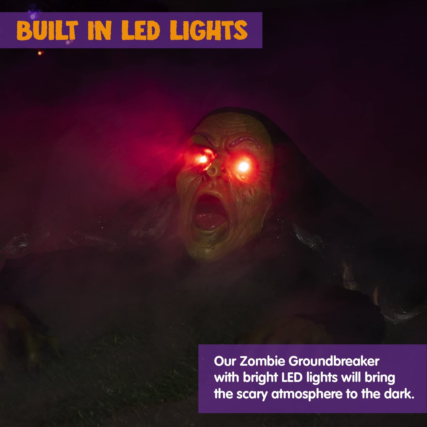 JOYIN Halloween Décor Groundbreaker Zombie with Sound and Flashing Eyes for Yard Decorations
