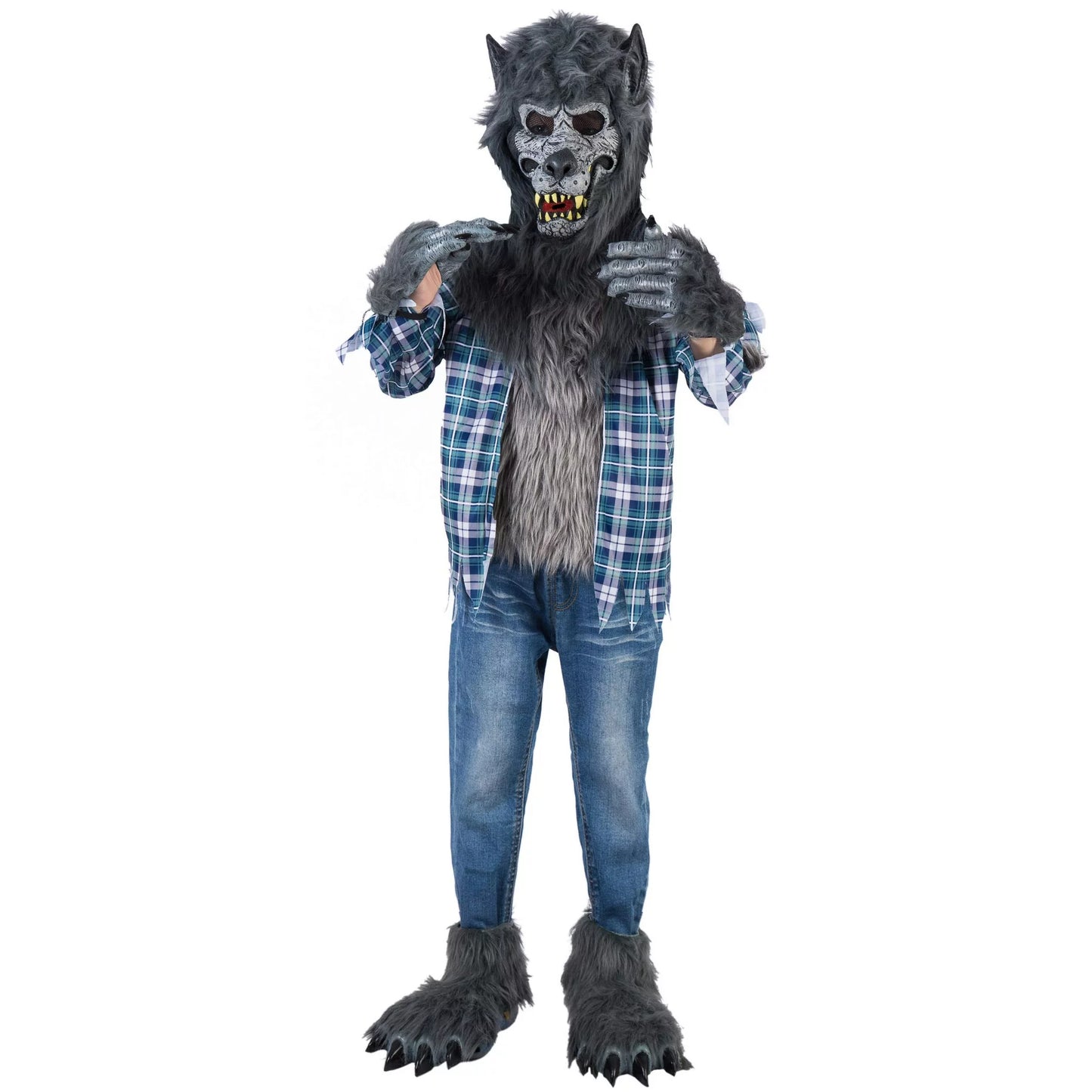 Spooktacular Creations Werewolf Costume with Mask for Kids, Boys Halloween Dress Up, Large for 10-12 Years Old