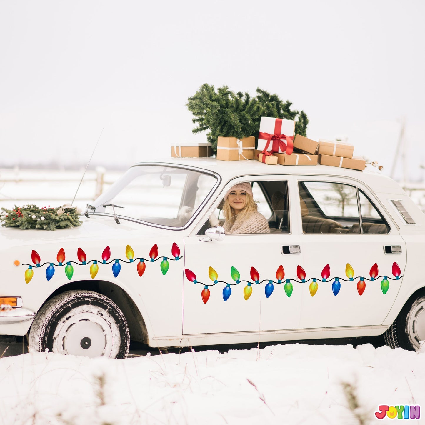 SYNCFUN Christmas Car Refrigerator Decorations